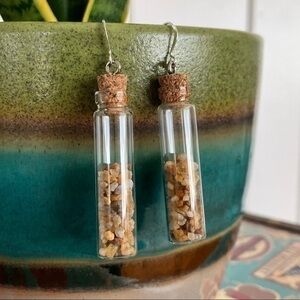 2/$29 Handmade Long Sandy Beaches Earrings 2.5” Minimalist Coastal Resort